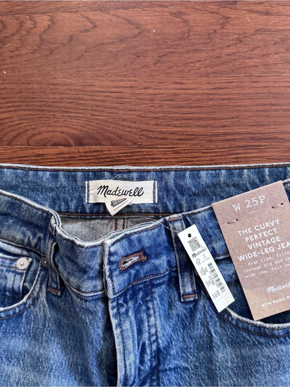 Madewell Curvy Perfect Vintage Wide Leg Jeans 25P - Picture 3 of 3